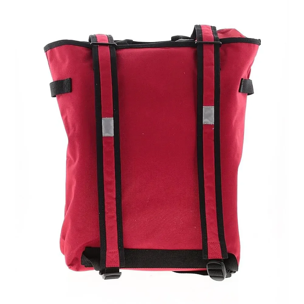 Manhattan Portage Chrystie Backpack Red Cordura Brand Fabric